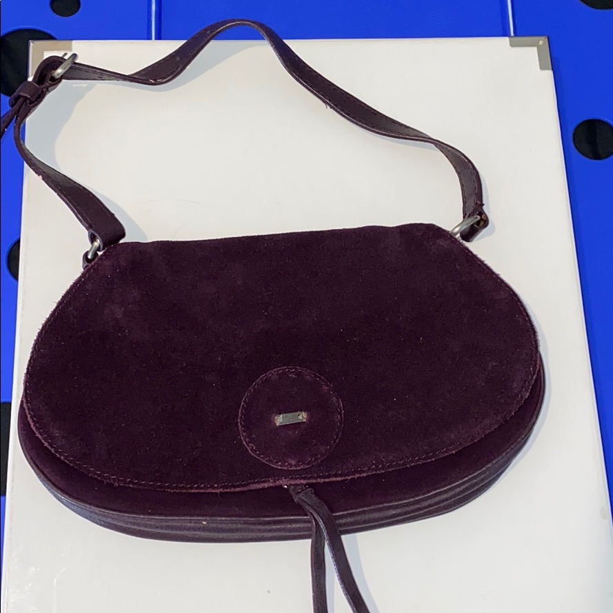As Is Gently Used NyCo Purple Suede Bag
